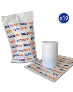 SURFACE CLEANING AND SANITIZING WIPES - BOX OF 10 ROLLS OF 100 WIPES (14X19 CM) - SOCOSAT SDS100