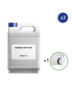 SURFACE CLEANER AND SANITIZER 5 L CAN - 3X5 L WITH 1 TAP - SOCOSOLV SDS 70/30