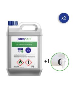 HYDROALCOHOLIC GEL  SOCOGHA 2X5L WITH TAP