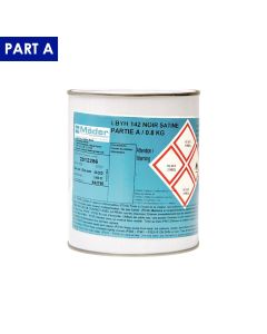 TWO-COMPONENT WATER-BASED POLYURETHANE TOPCOAT LBYH 142 SATIN BLACK PA 0.8KG