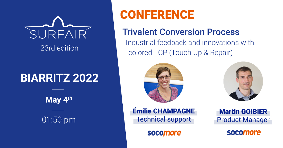 Conference with Emilie Champagne, Technical support and Martin Goibier, Product Manager, on the following topic: Trivalent chrome conversion & sealing solution by immersion & touch up.