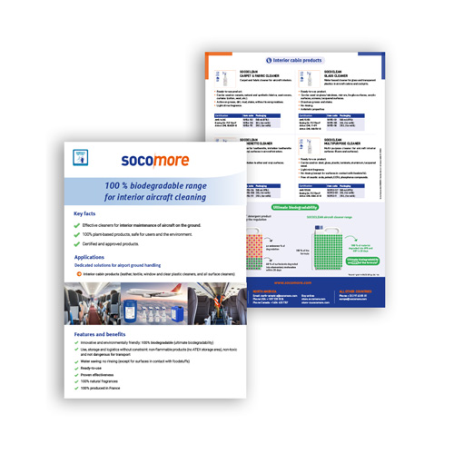 SOCOCLEAN AIRCRAFT CLEANERS leaflet